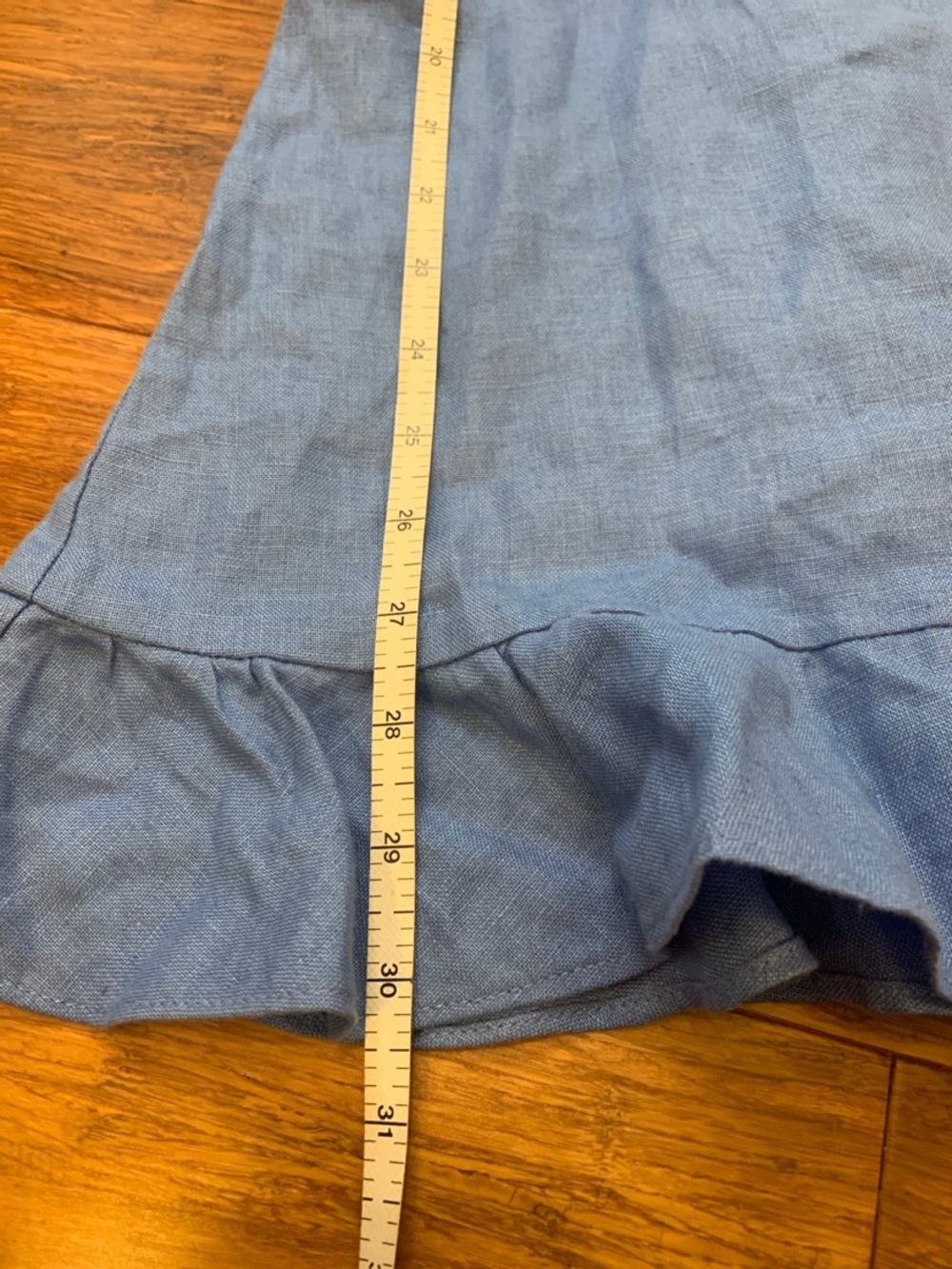 Reformation 0 Linen Desiree Mini Dress Shoulder Ties Sweetheart Neckline blue - Picture 3 of 6